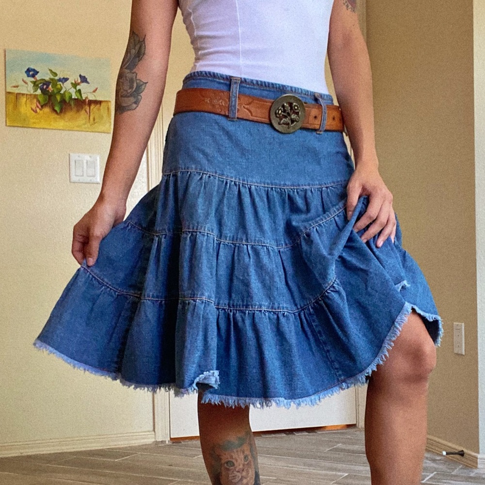 Vintage denim skirt